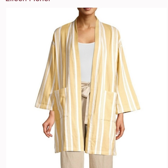 striped kimono jacket